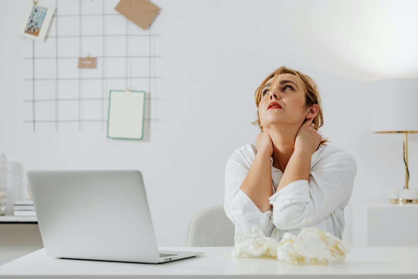 A person feeling tired