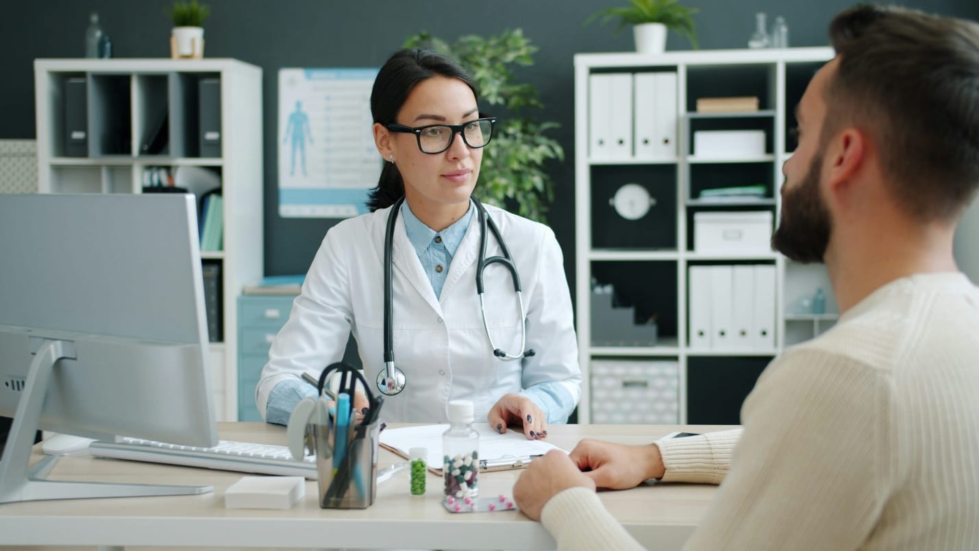 Doctor consulting with patient about blood pressure management and treatment options