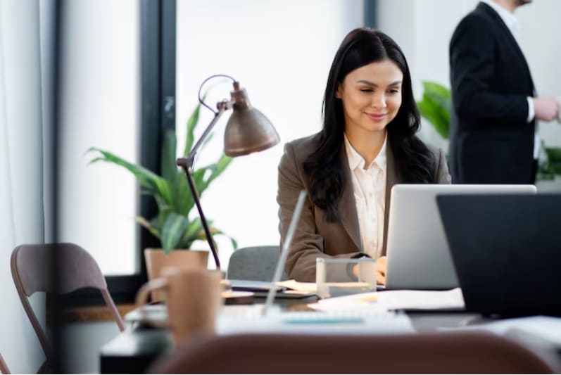 HR managing easy leave administration and FMLA paperwork workflow in office