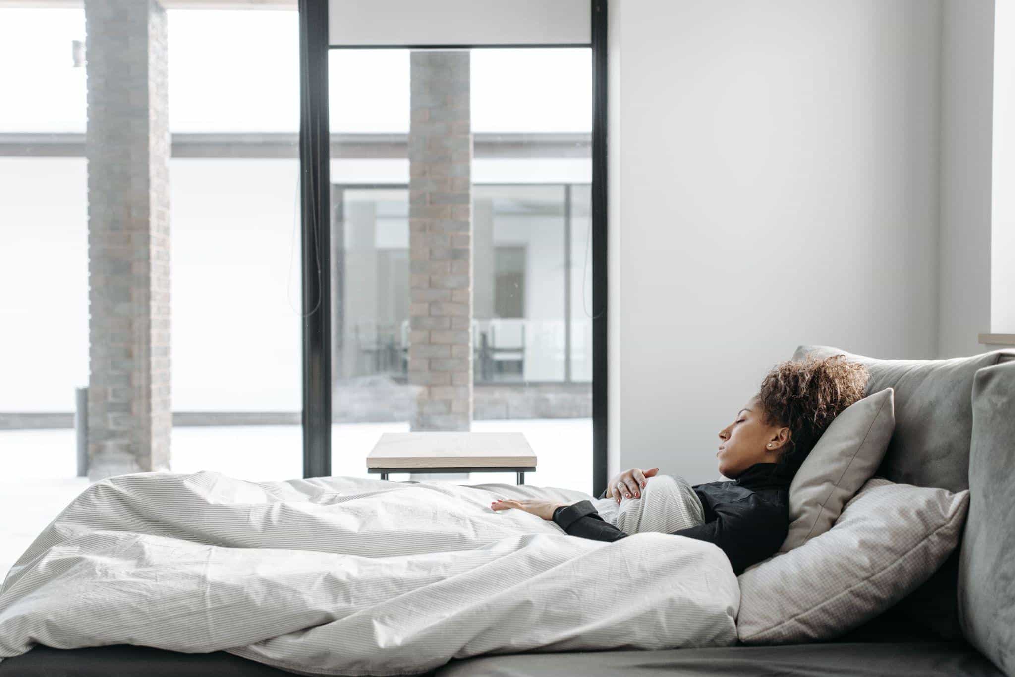 a sick worker recovering at home