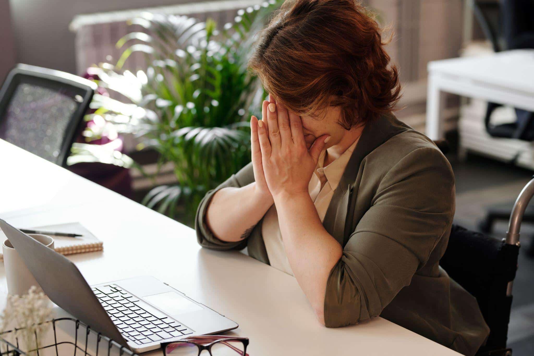 a worker suffering due to a mental health condition