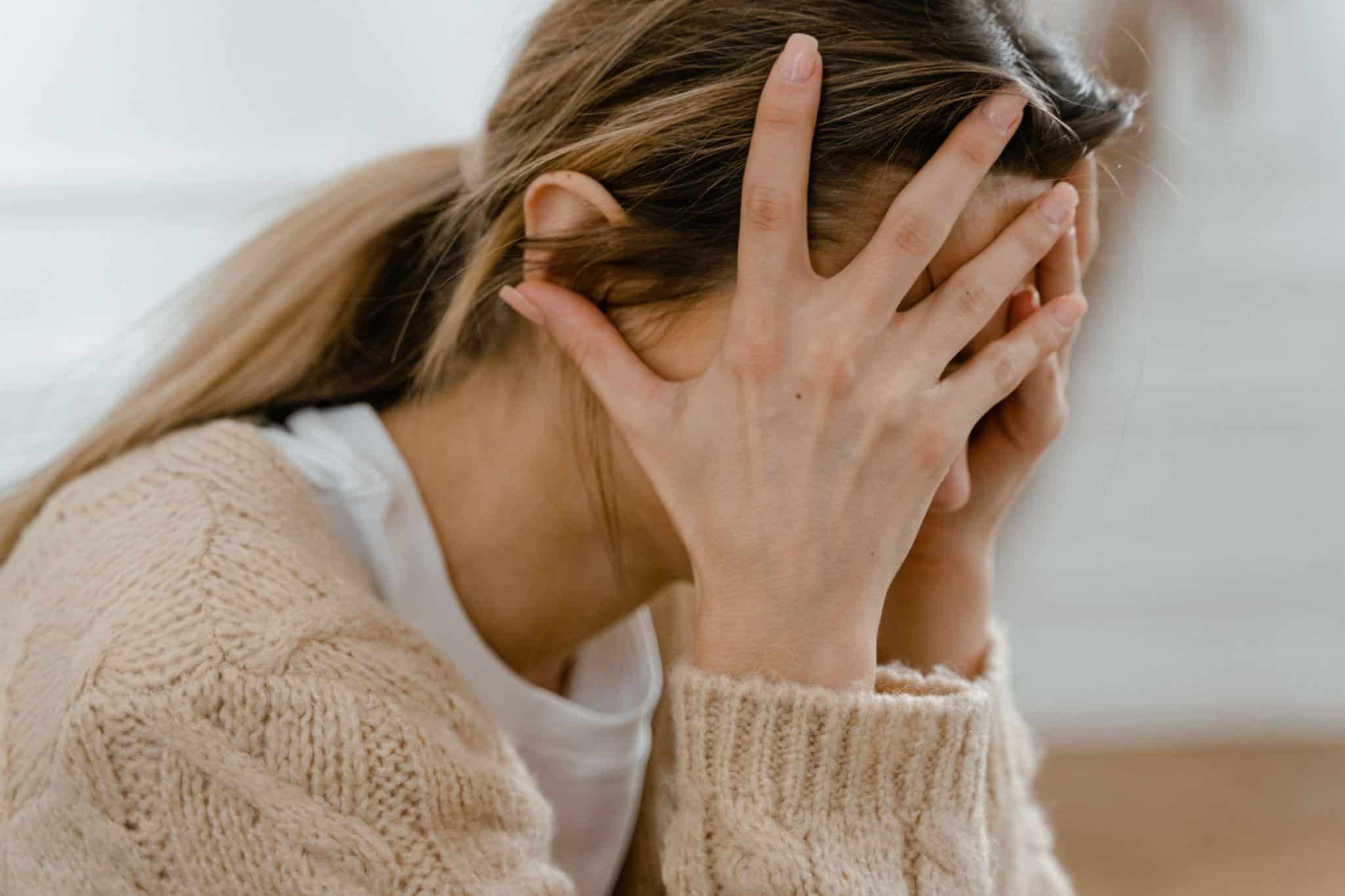 a person feeling sick at work