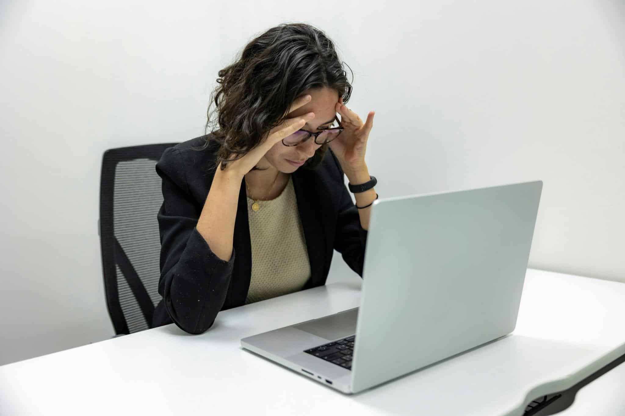 a young worker feeling stressed