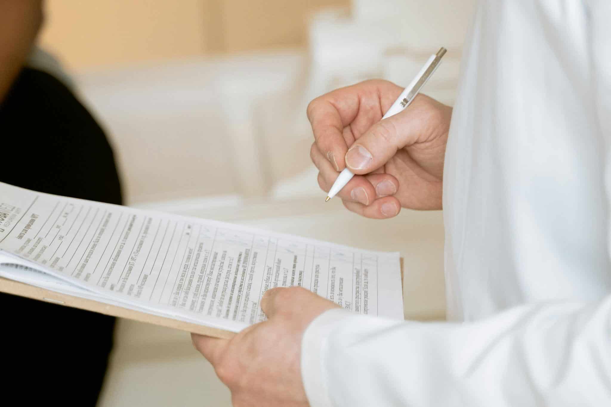 document of employee medical information